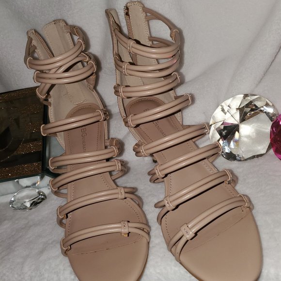 BCBGeneration Maria BC106 Nude Strappy Low Heel - Picture 2 of 10